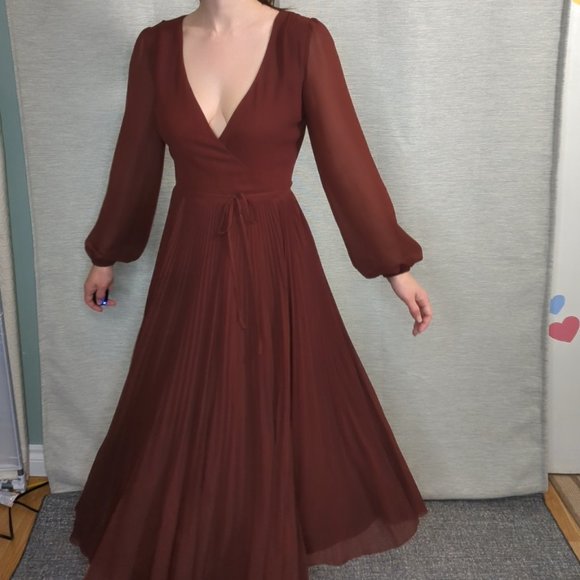 Wilfred  Aritzia Pleated Wrap Dress - Picture 2 of 10